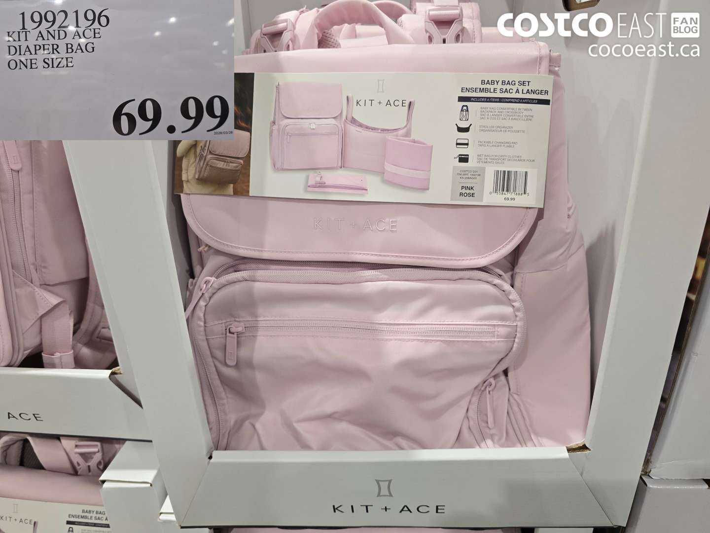 1992196 KIT AND ACE DIAPER BAG ONE SIZE $69.99