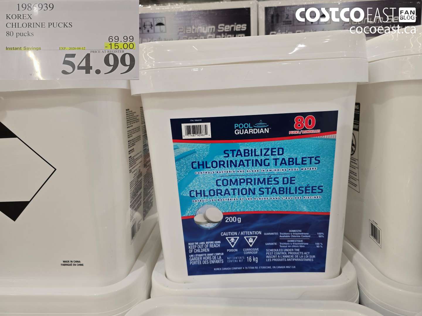 1986939 KOREX CHLORINE PUCKS 80 PUCKS ($15.00 INSTANT SAVINGS EXPIRES ON 2026-04-12) $54.99