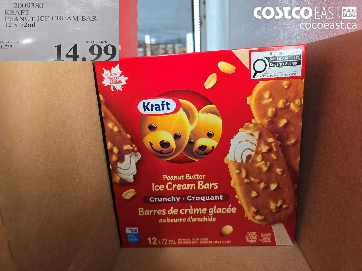 2009380 KRAFT PEANUT ICE CREAM BAR $14.99