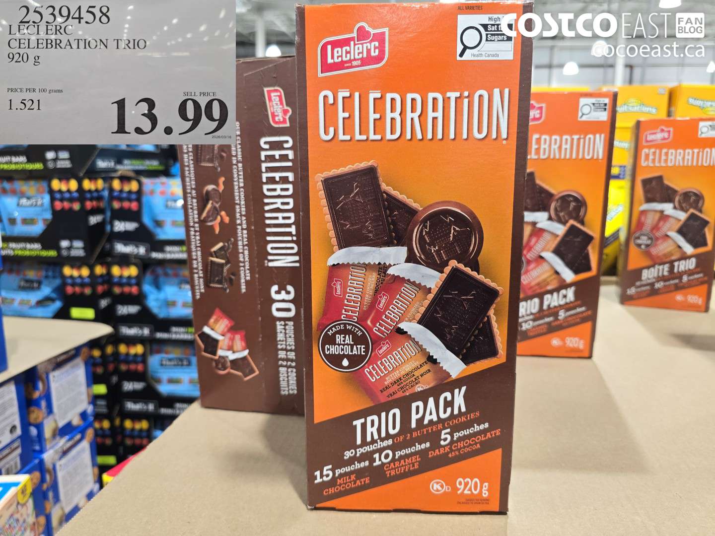 2539458 LECLERC CELEBRATION TRIO 920 G $13.99