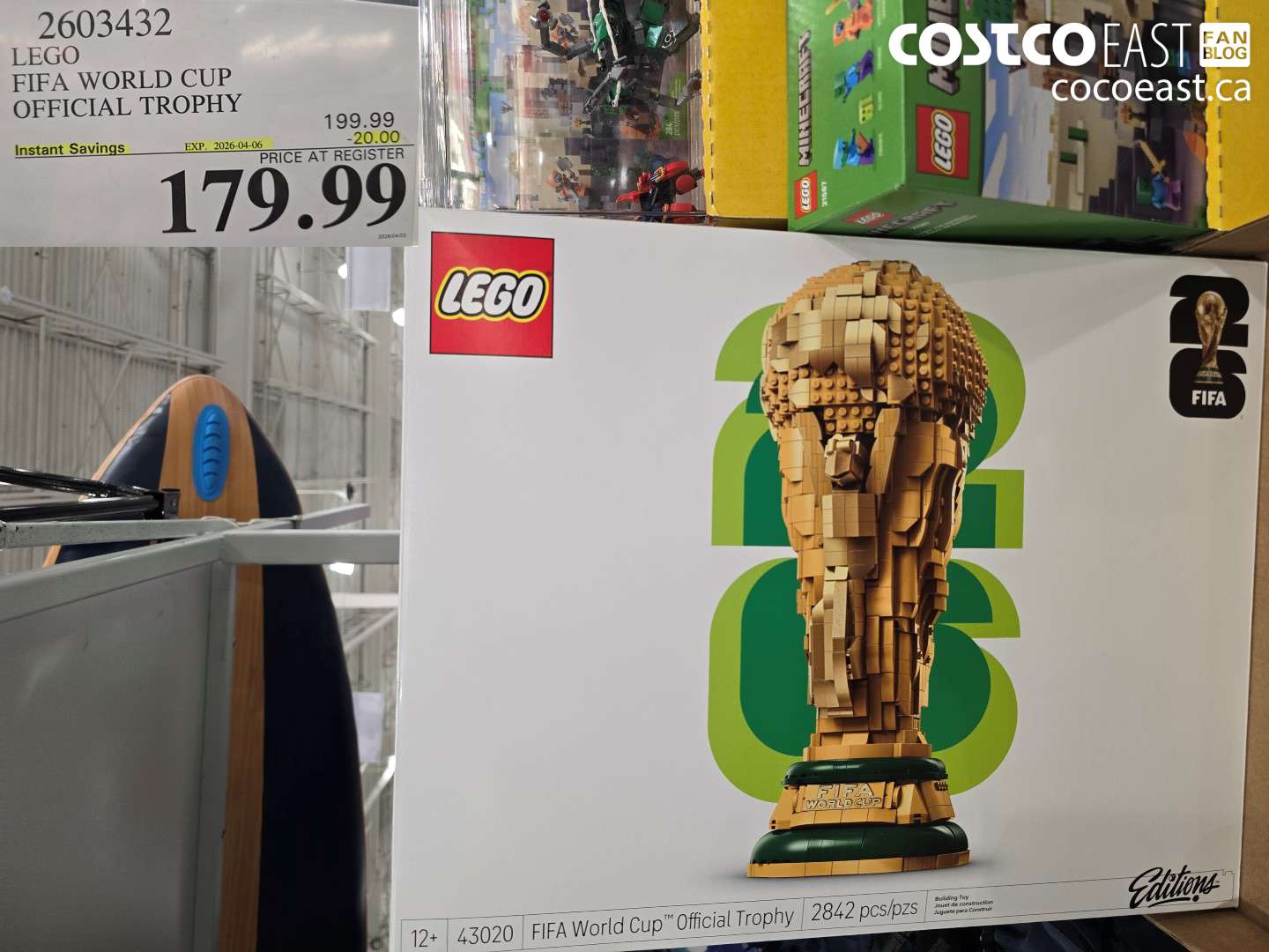 26034332 LEGO FIFA WORLD CUP OFFICIAL TROPHY ($20.00 INSTANT SAVINGS EXPIRES ON 2026-04-06) $179.99