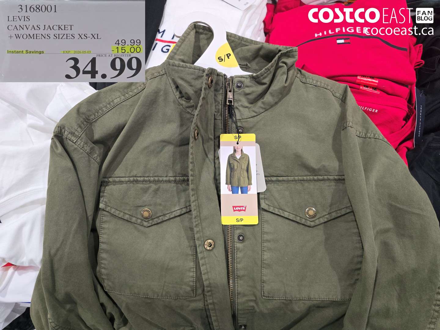 3168001 LEVIS CANVAS JACKET + WOMENS SIZES XS-XL ($15.00 INSTANT SAVINGS EXPIRES ON 2026-05-03) $34.99