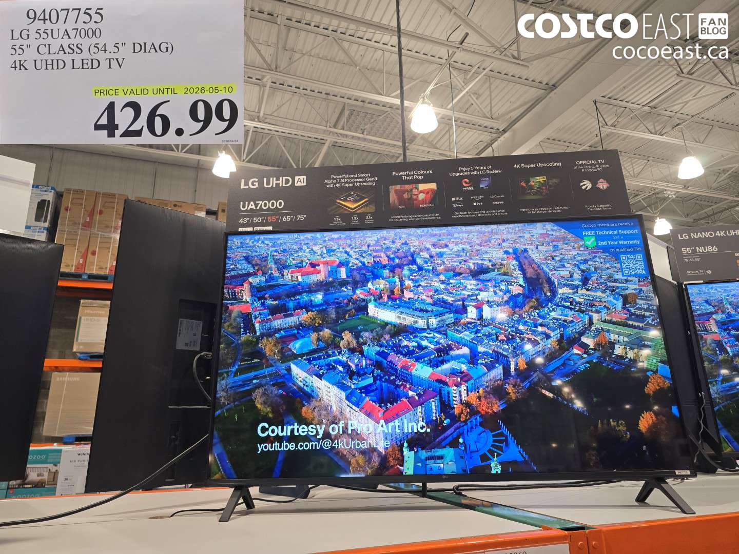 9407155 LG 55UA7000 55 DIAG CLASS (54.5 DIAG) 4K UHD LED TV $426.99