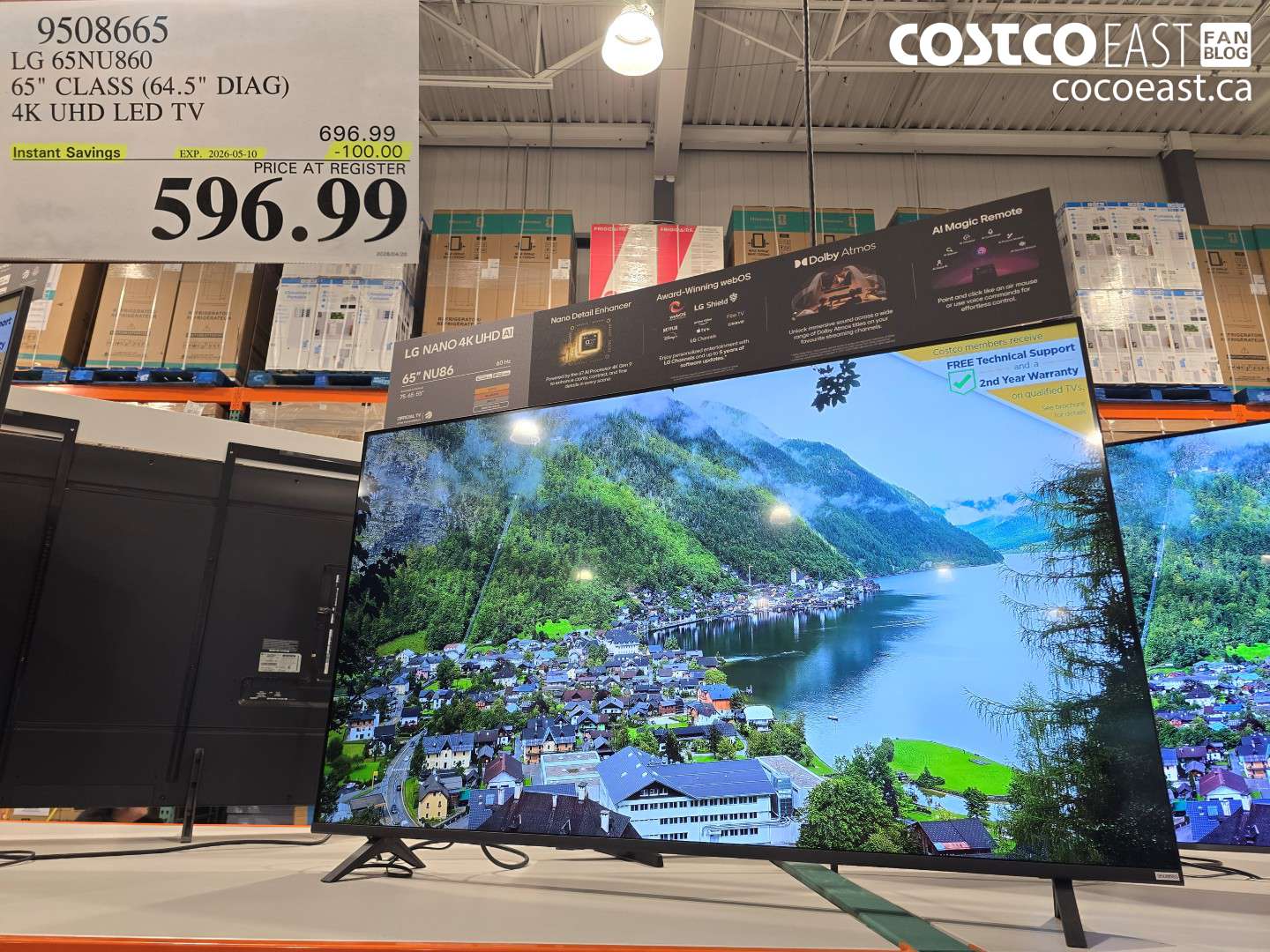 9508665 LG 65NU860 65'' CLASS (64.5'' DIAG) 4K UHD LED TV ($100.00 INSTANT SAVINGS EXPIRES ON 2026-05-10) $596.99