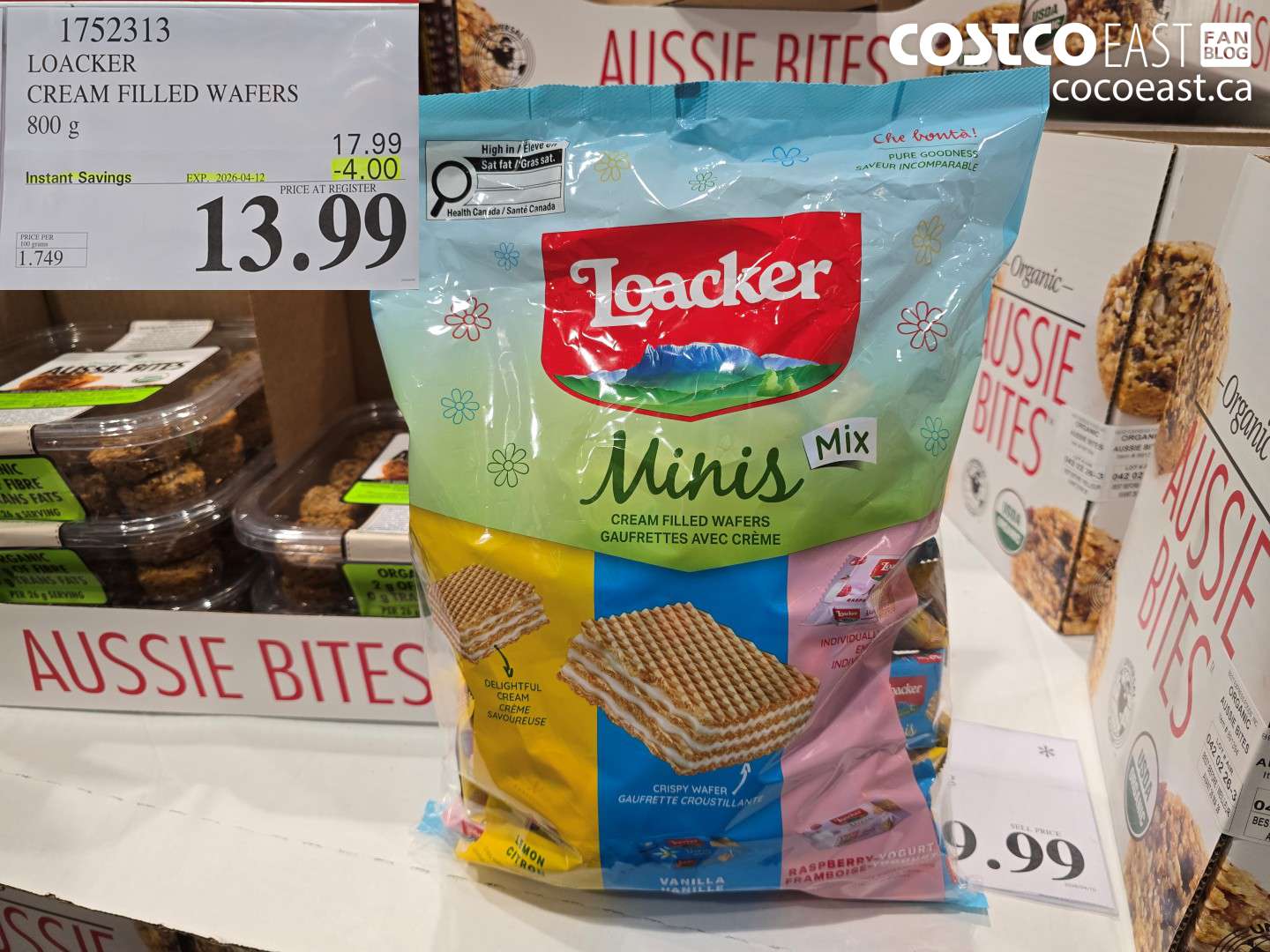 1752313 LOACKER CREAM FILLED WAFERS ($4.00 INSTANT SAVINGS EXPIRES ON 2026-04-12) $13.99