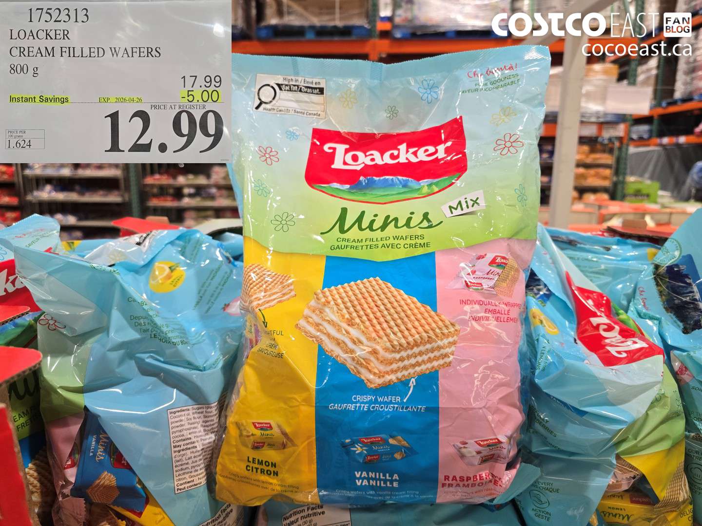 1752313 LOACKER CREAM FILLED WAFERS ($5.00 INSTANT SAVINGS EXPIRES ON 2026-04-26) $17.99