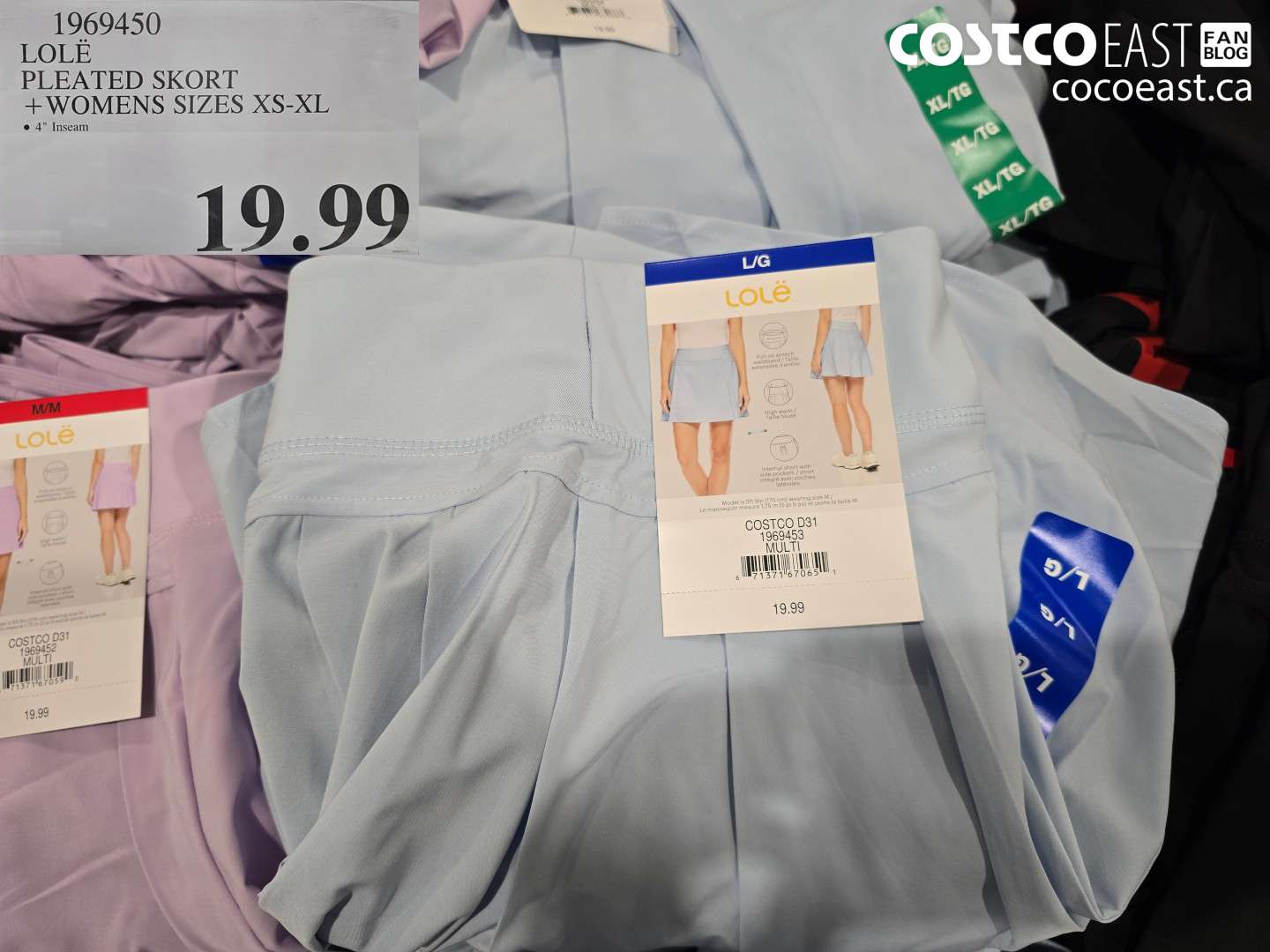 1969450 LOLË PLEATED SKORT + WOMENS SIZES XS-XL $19.99