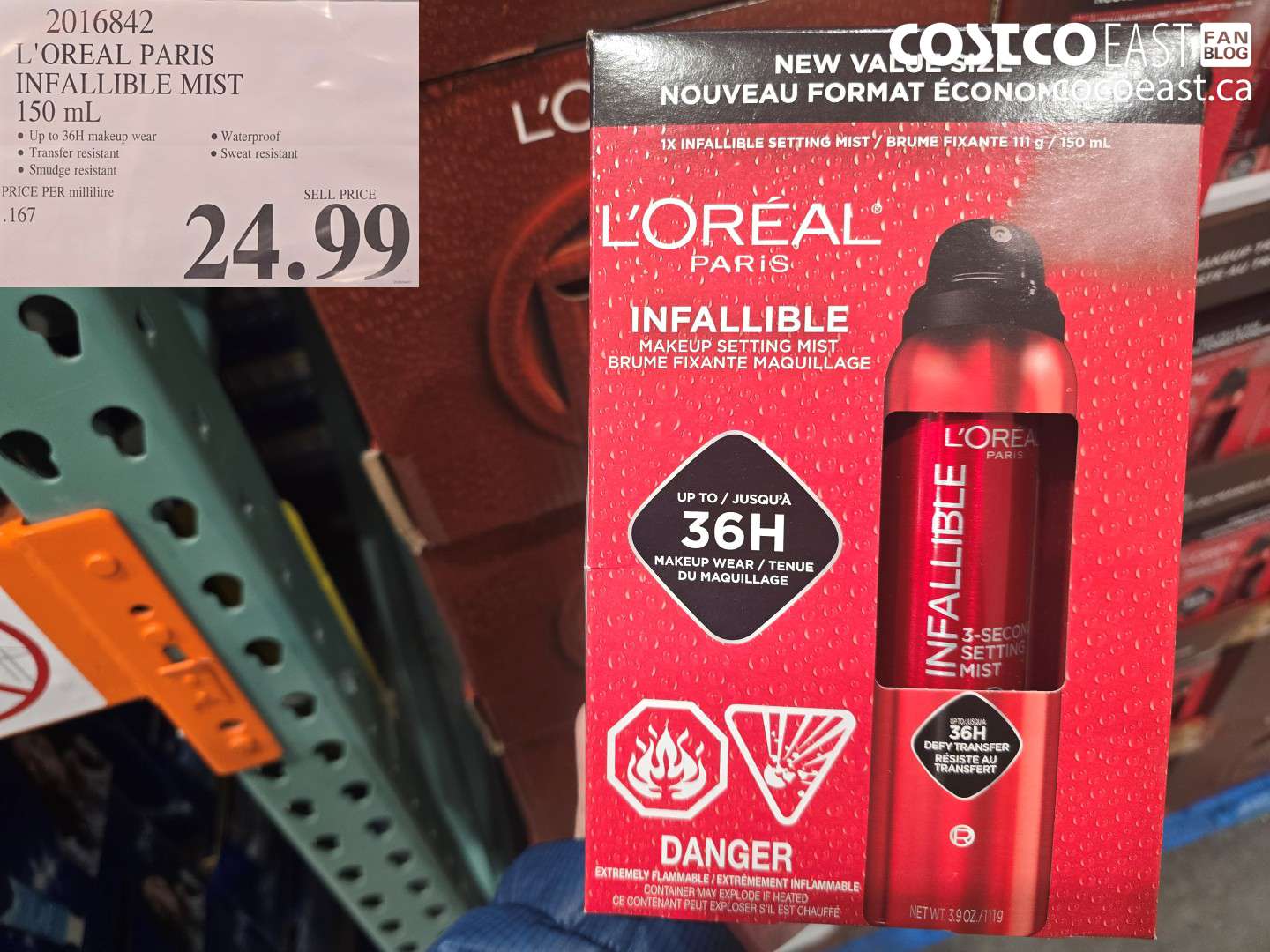 2016842 L'OREAL PARIS INFALLIBLE MIST 150 ML $24.99