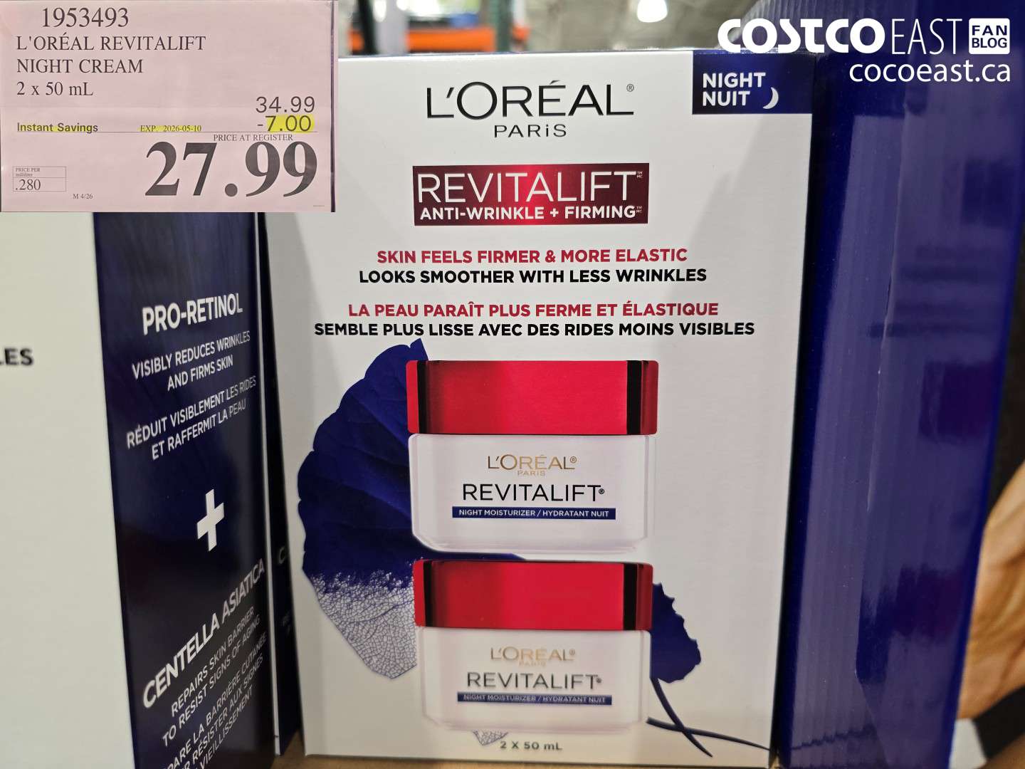 1953493 L'OREAL REVITALIFT NIGHT CREAM 2 X 50 ML ($7.00 INSTANT SAVINGS EXPIRES ON 2026-05-10) $27.99