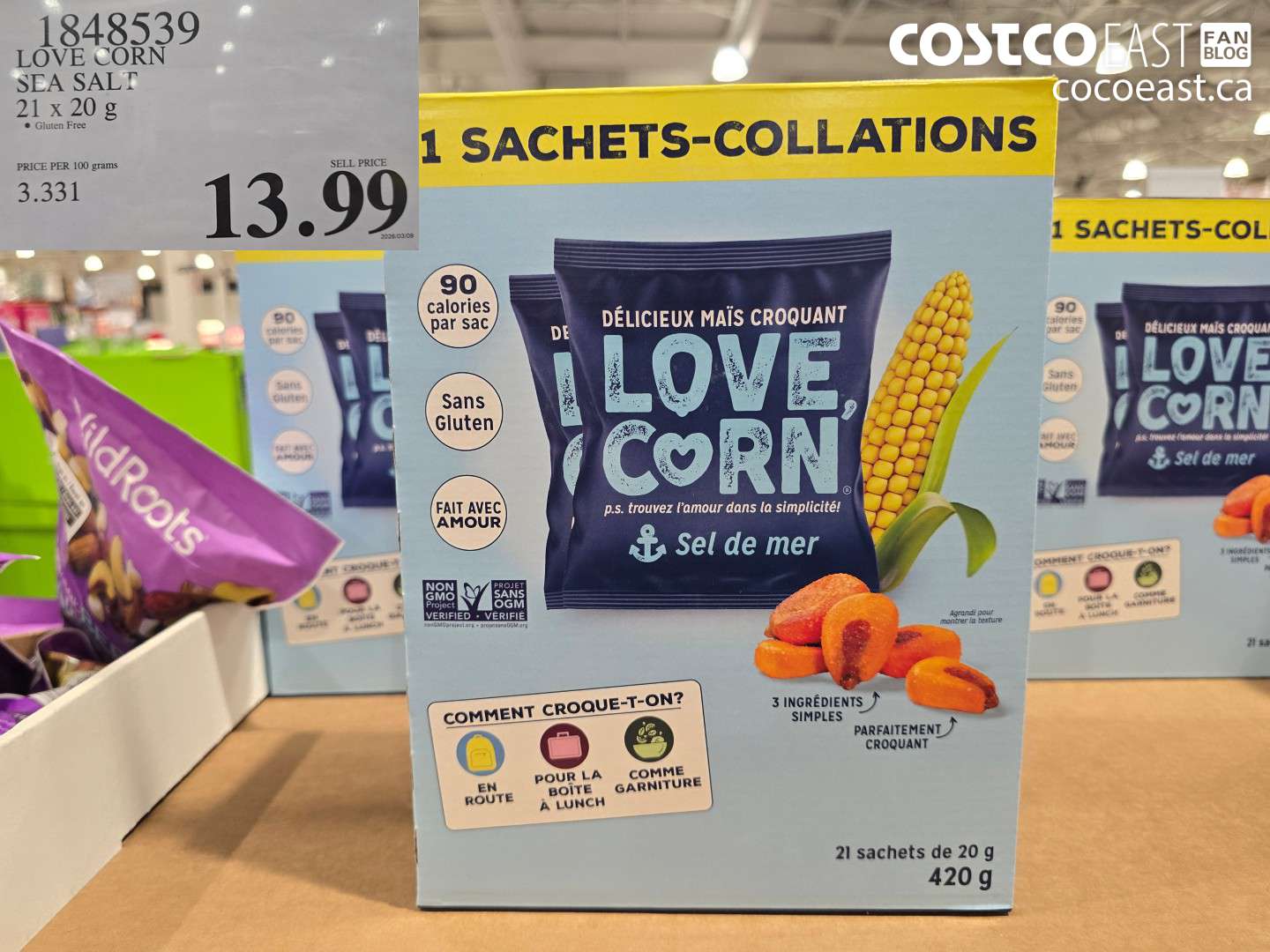 1848539 LOVE CORN SEA SALT 21 X 20 G $13.99