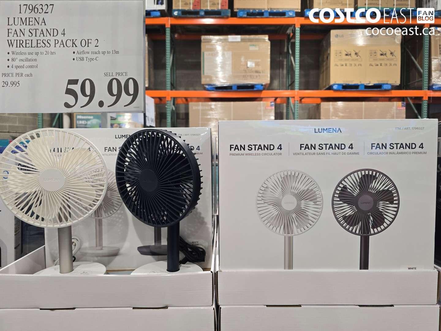 1796327 LUMENA FAN STAND 4 WIRELESS PACK OF 2 $59.99