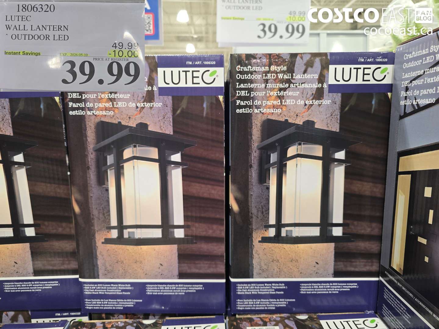 1806320 LUTEC WALL LANTERN OUTDOOR LANTERN ($10.00 INSTANT SAVINGS EXPIRES ON 2026-05-10) $39.99