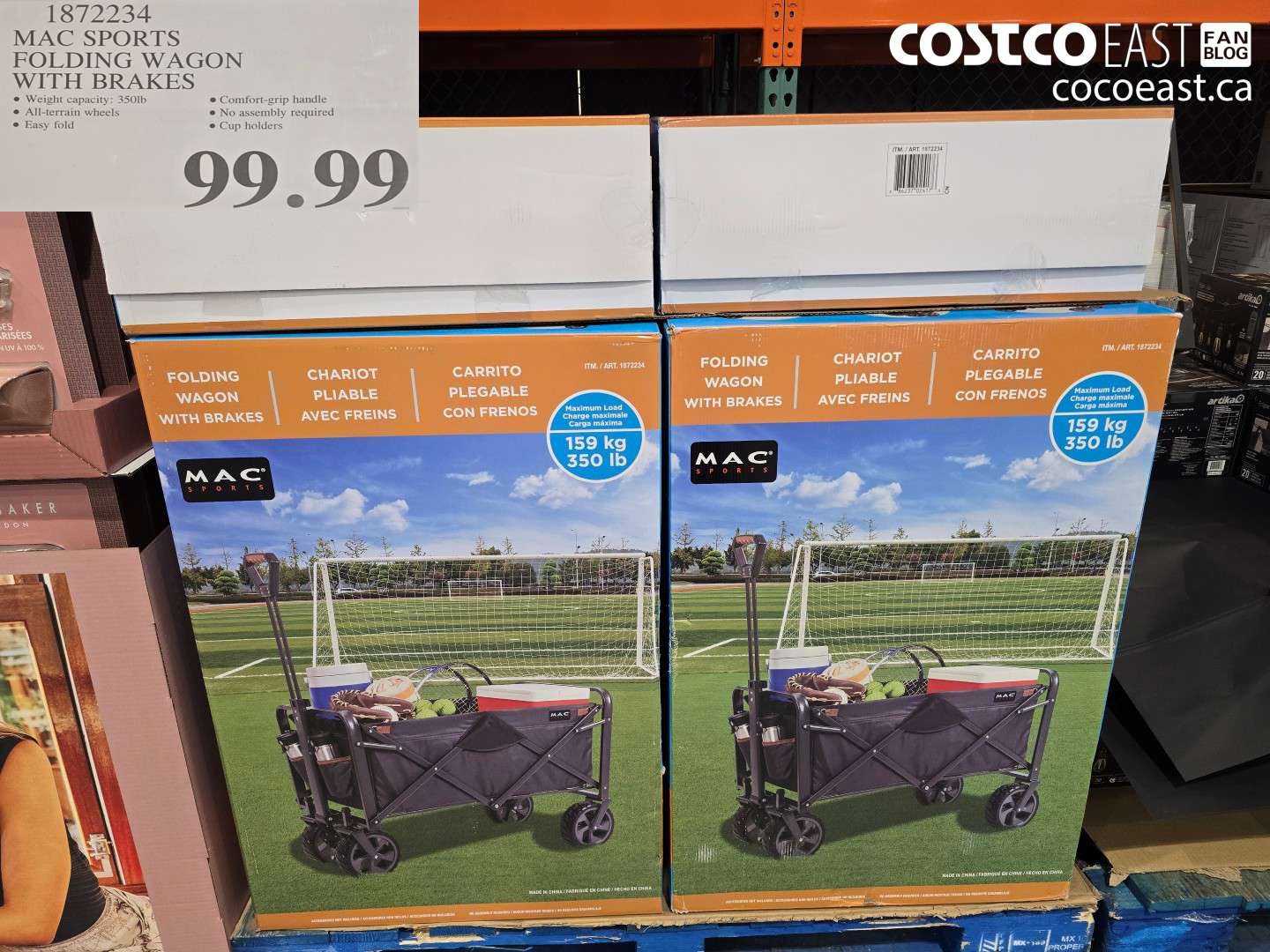 1872234 MAC SPORTS FOLDING WAGON WITH BRAKES $99.99