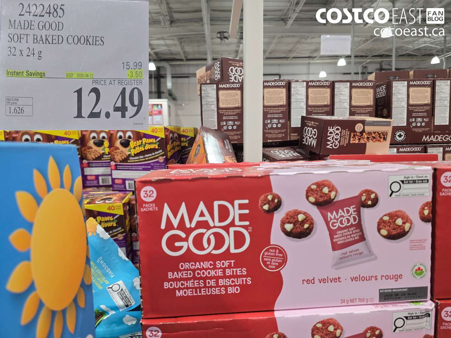 2422485 MADE GOOD SOFT BAKED COOKIES 32 X 24 G ($3.50 INSTANT SAVINGS EXPIRES ON 2026-04-12) $12.49