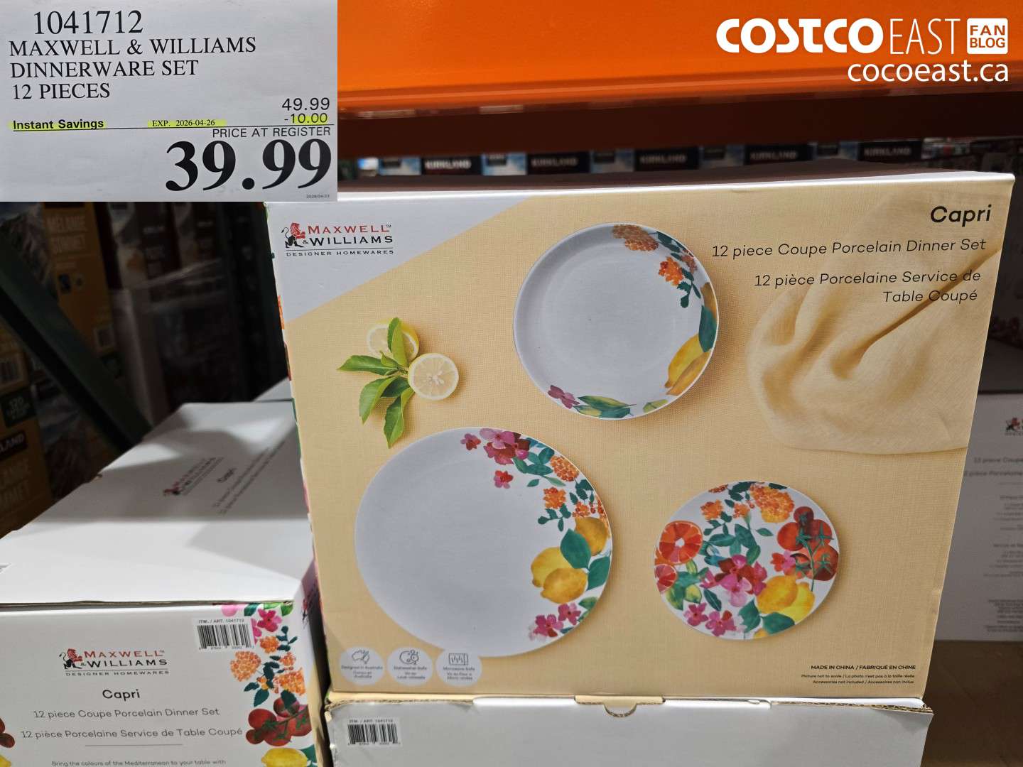 10417112 MAXWELL & WILLIAMS DINNERWARE SET 12 PIECES ($10.00 INSTANT SAVINGS EXPIRES ON 2026-04-26) $39.99