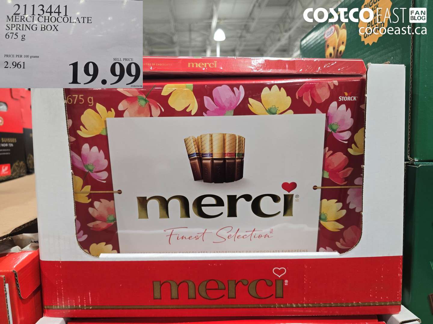 2113441 MERCI CHOCOLATE SPRING BOX 675 G $19.99