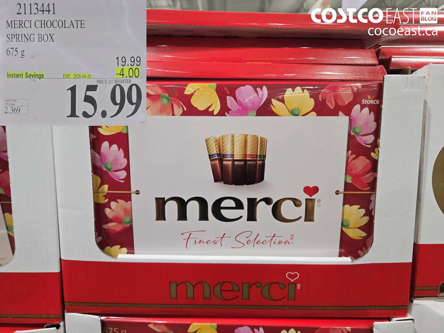 2113441 MERCI CHOCOLATE SPRING BOX 675 G ($4.00 INSTANT SAVINGS EXPIRES ON 2026-04-26) $15.99