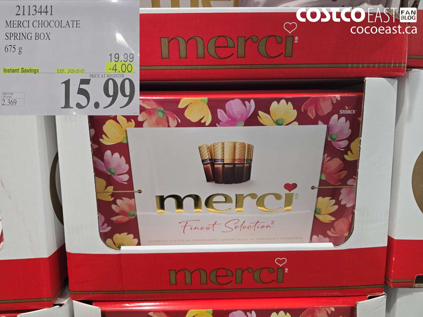 2113441 MERCI CHOCOLATE SPRING BOX 675 G ($4.00 INSTANT SAVINGS EXPIRES ON 2026-05-03) $15.99
