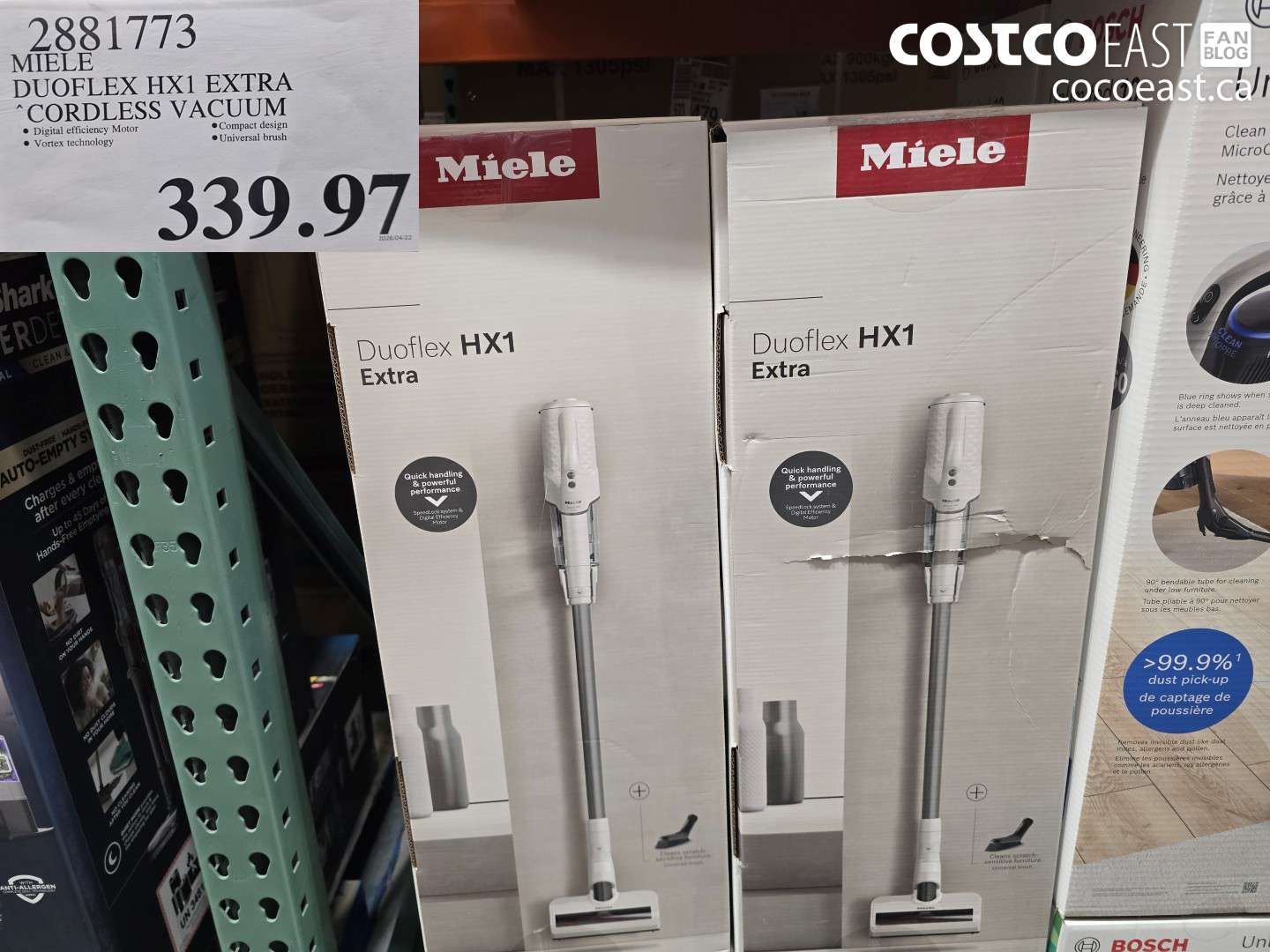 2881773 MIELE DUOFLEX HX1 EXTRA CORDLESS VACUUM $339.97
