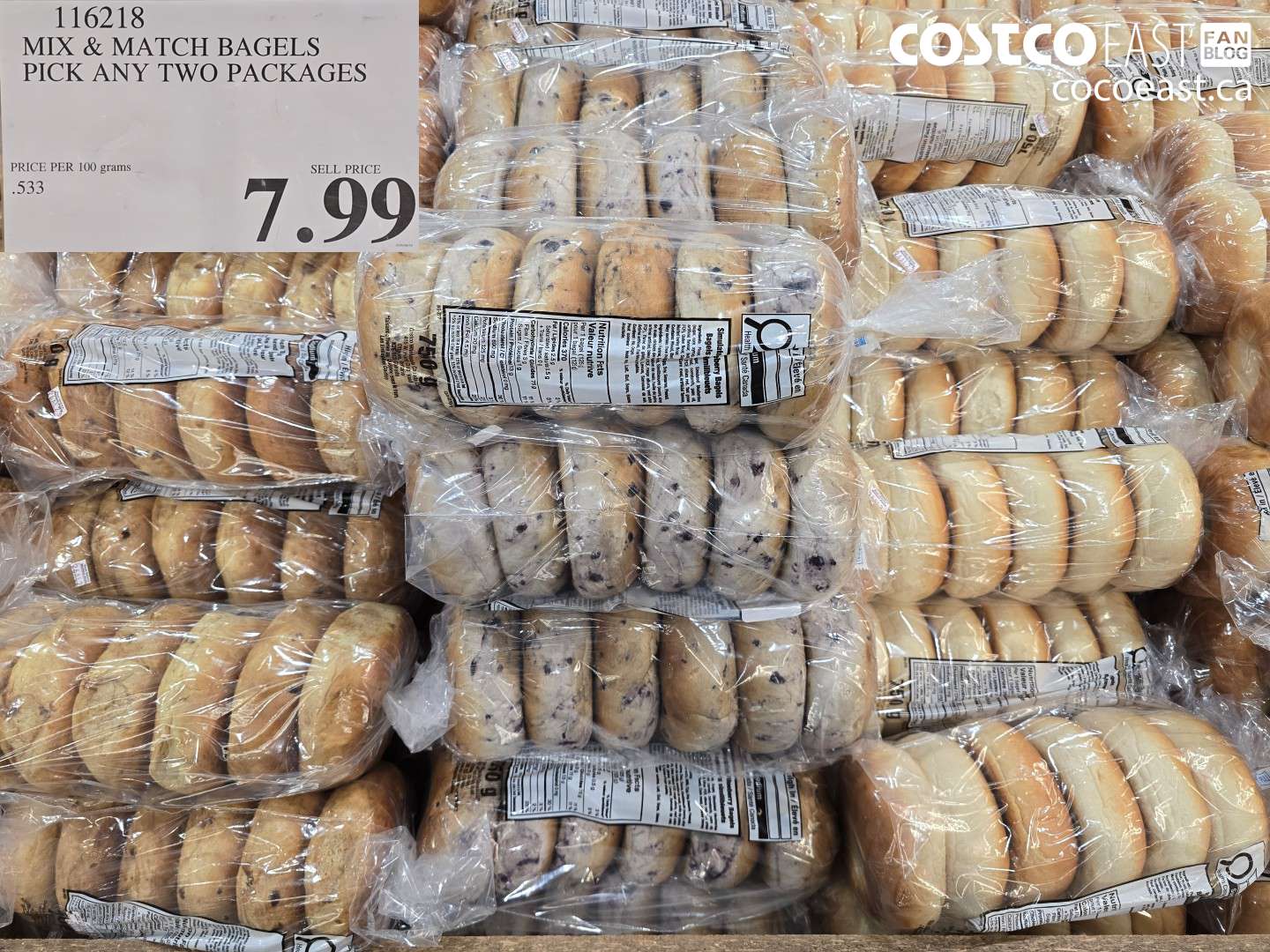 116218 MIX & MATCH BAGELS PICK ANY TWO PACKAGES $7.99
