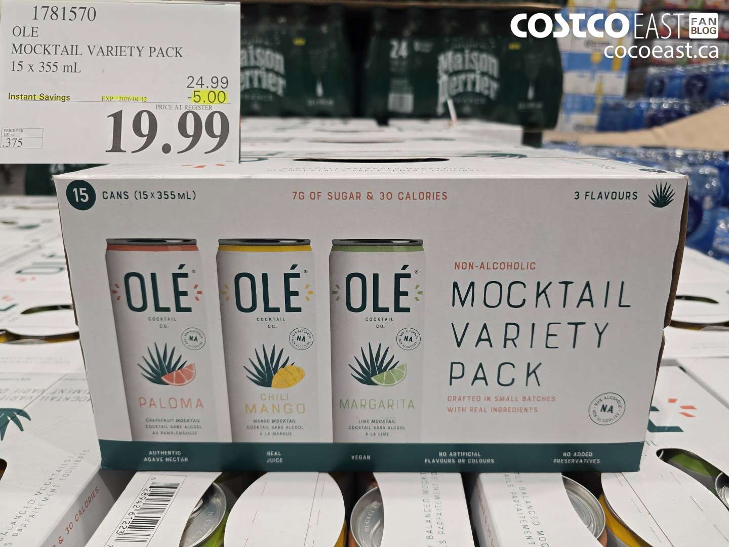 1781570 MOCKTAIL VARIETY PACK 15 X 355 ML ($5.00 INSTANT SAVINGS EXPIRES ON 2026-04-12) $19.99