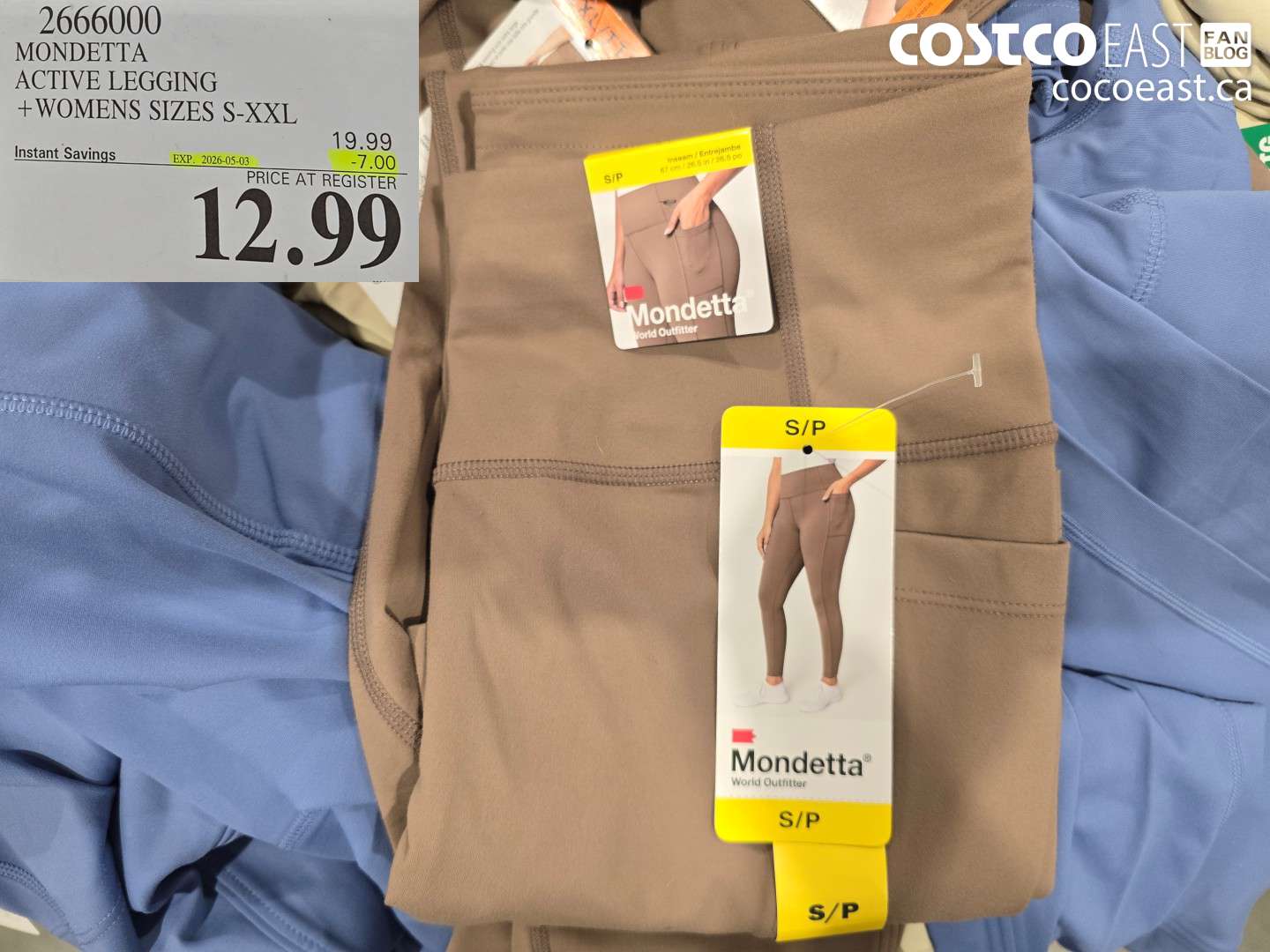 2666500 MONDETTA ACTIVE LEGGING + WOMENS SIZES S-XXL ($7.00 INSTANT SAVINGS EXPIRES ON 2026-05-03) $12.99