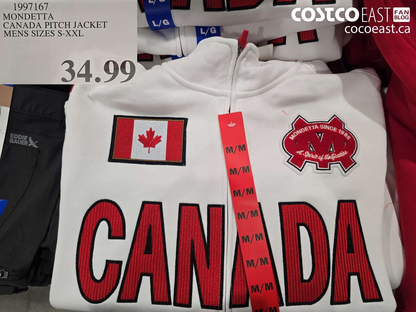 1997167 MONDETTA CANADA PITCH JACKET MENS SIZES S-XXL $34.99