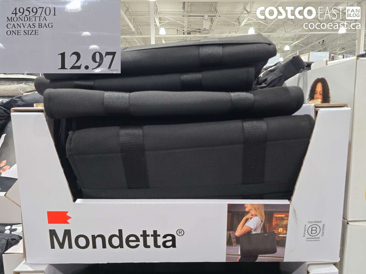 4959701 MONDETTA CANVAS BAG ONE SIZE $12.97