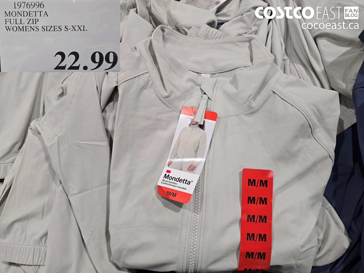 197696 MONDETTA FULL ZIP WOMENS SIZES S-XXL $22.99