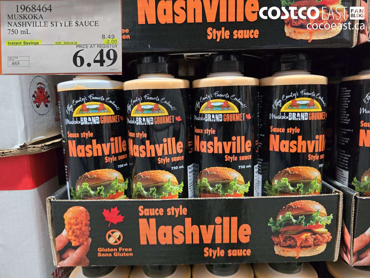 1968464 MUSKOKA NASHVILLE STYLE SAUCE 750 ML ($2.00 INSTANT SAVINGS EXPIRES ON 2026-04-26) $6.49