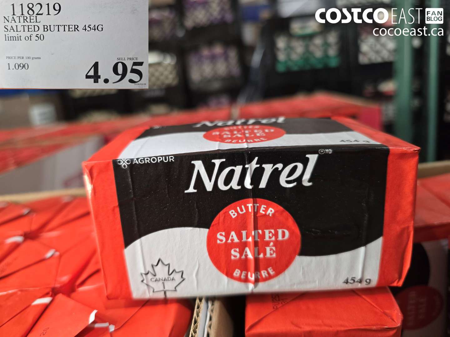 118219 NATREL SALTED BUTTER 454G $4.95