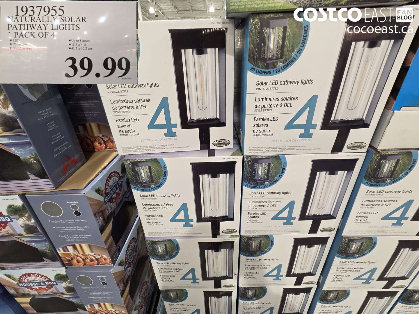 1937955 NATURALLY SOLAR PATHWAY LIGHTS PACK OF 4 $39.99