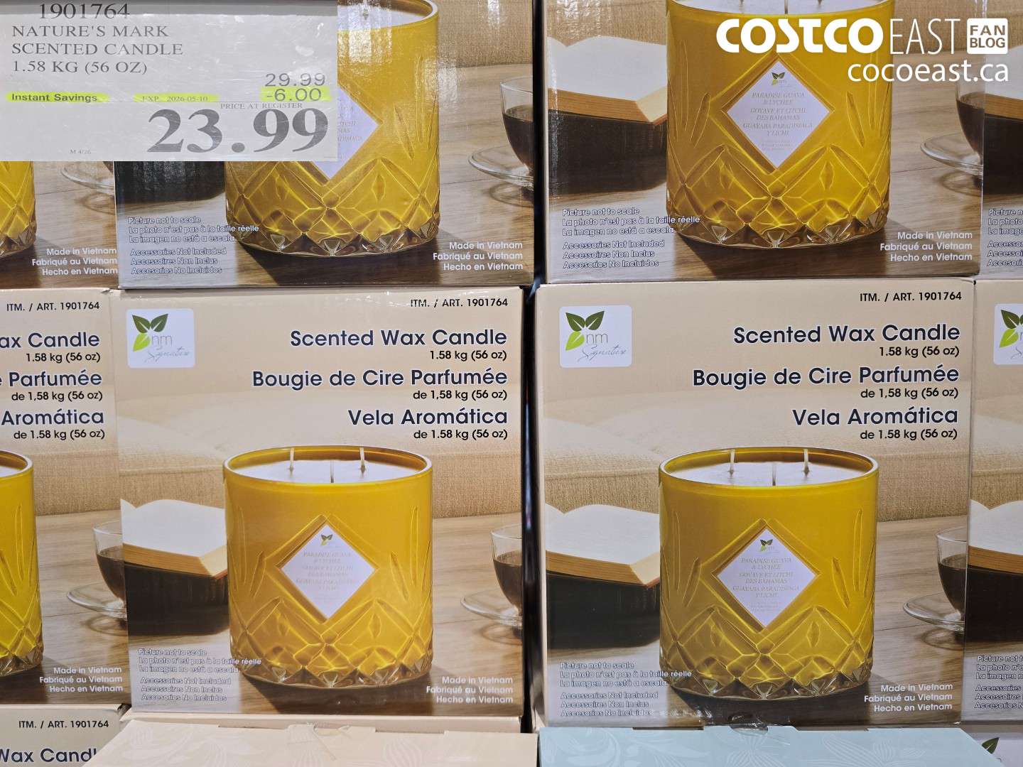 1901764 NATURE'S MARK SCENTED CANDLE 1.58 KG (56 OZ) ($6.00 INSTANT SAVINGS EXPIRES ON 2026-05-10) $23.99