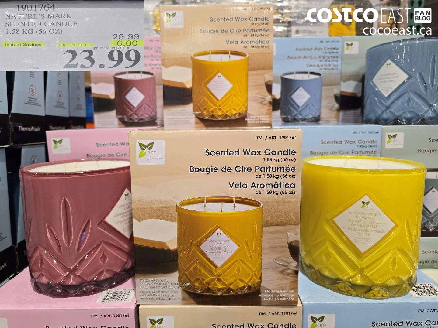 1901764 NATURE'S MARK SCENTED CANDLE 1.58 KG (56 OZ) ($6.00 INSTANT SAVINGS EXPIRES ON 2026-05-10) $23.99