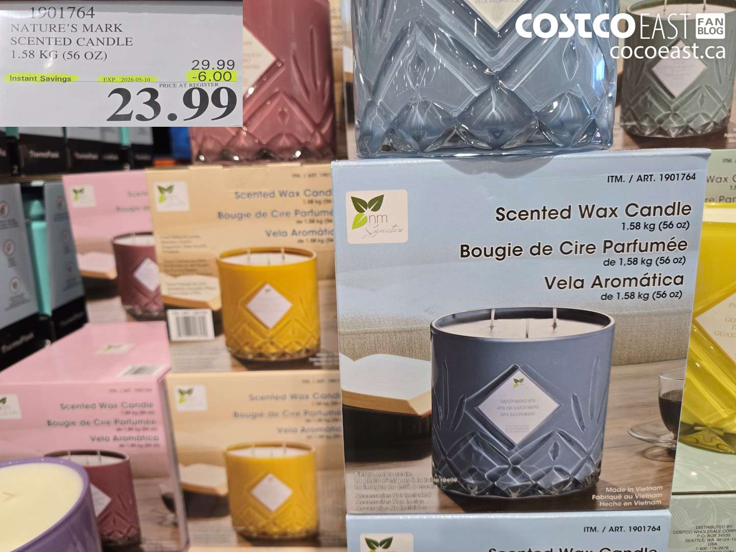 1901764 NATURE'S MARK SCENTED CANDLE 1.58 KG (56 OZ) ($6.00 INSTANT SAVINGS EXPIRES ON 2026-05-10) $23.99