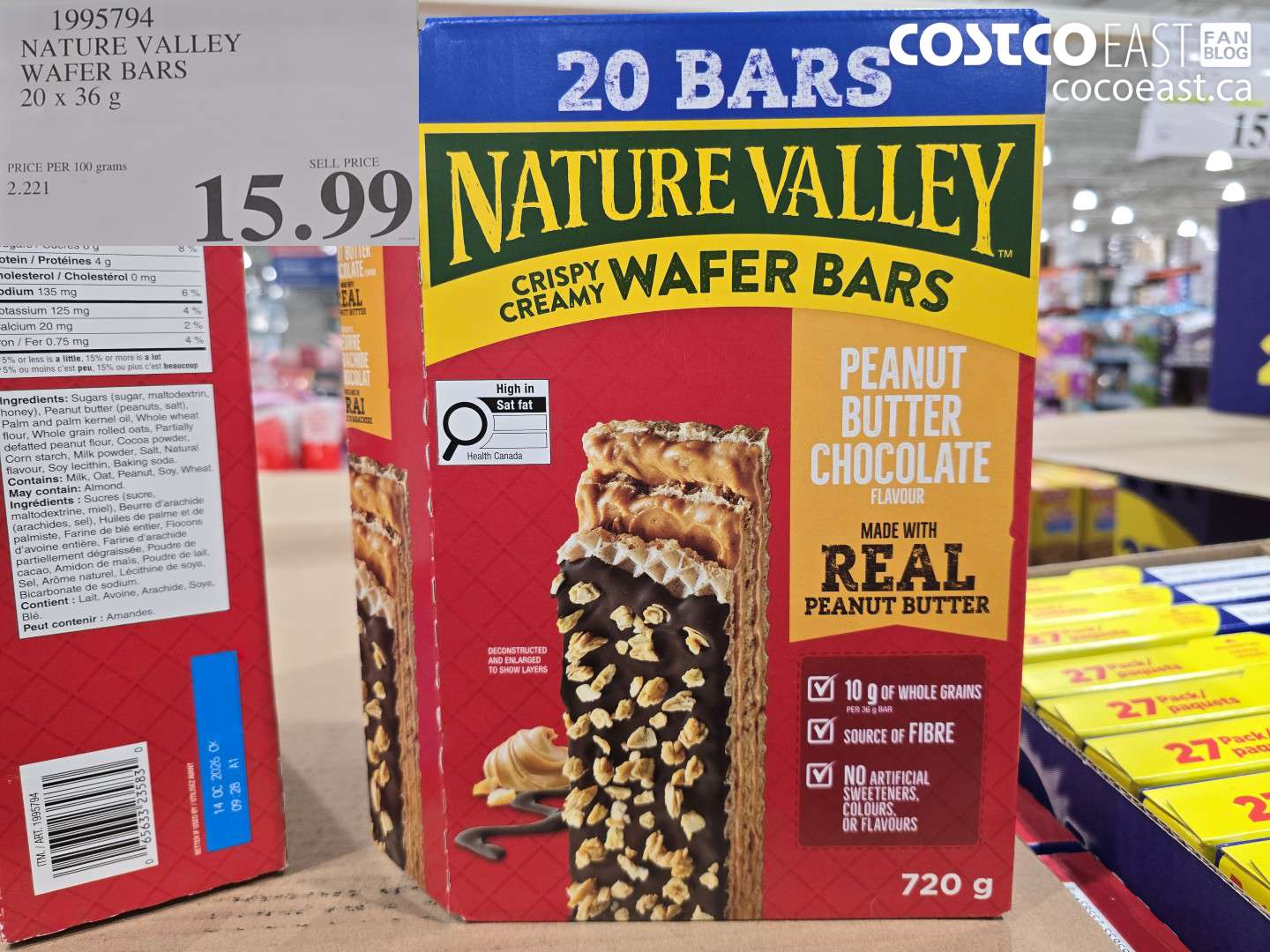 1995794 NATURE VALLEY WAFER BARS 20 X 36 G $15.99