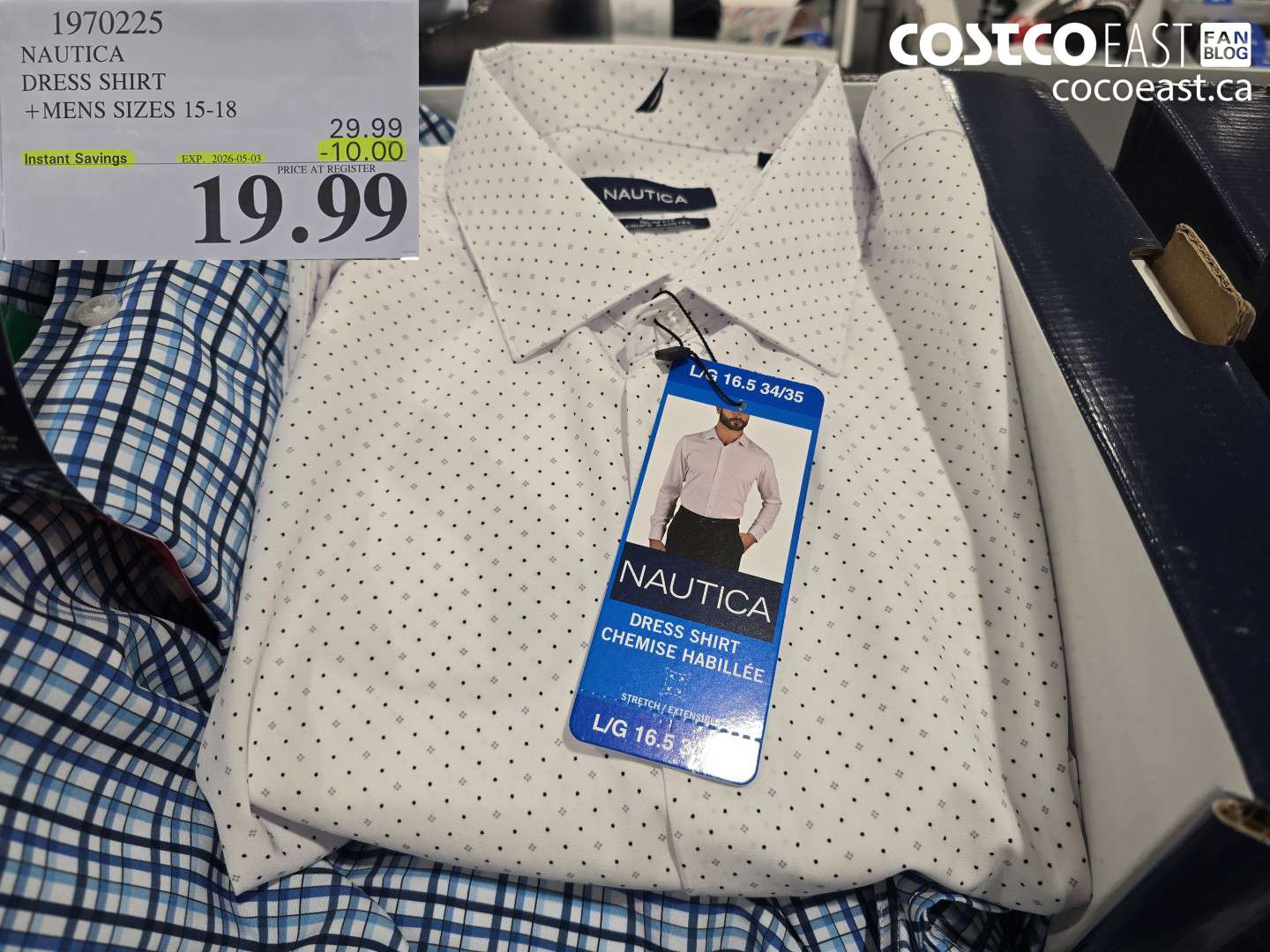 1970225 NAUTICA DRESS SHIRT + MENS SIZES 15-18 ($10.00 INSTANT SAVINGS EXPIRES ON 2026-05-03) $19.99