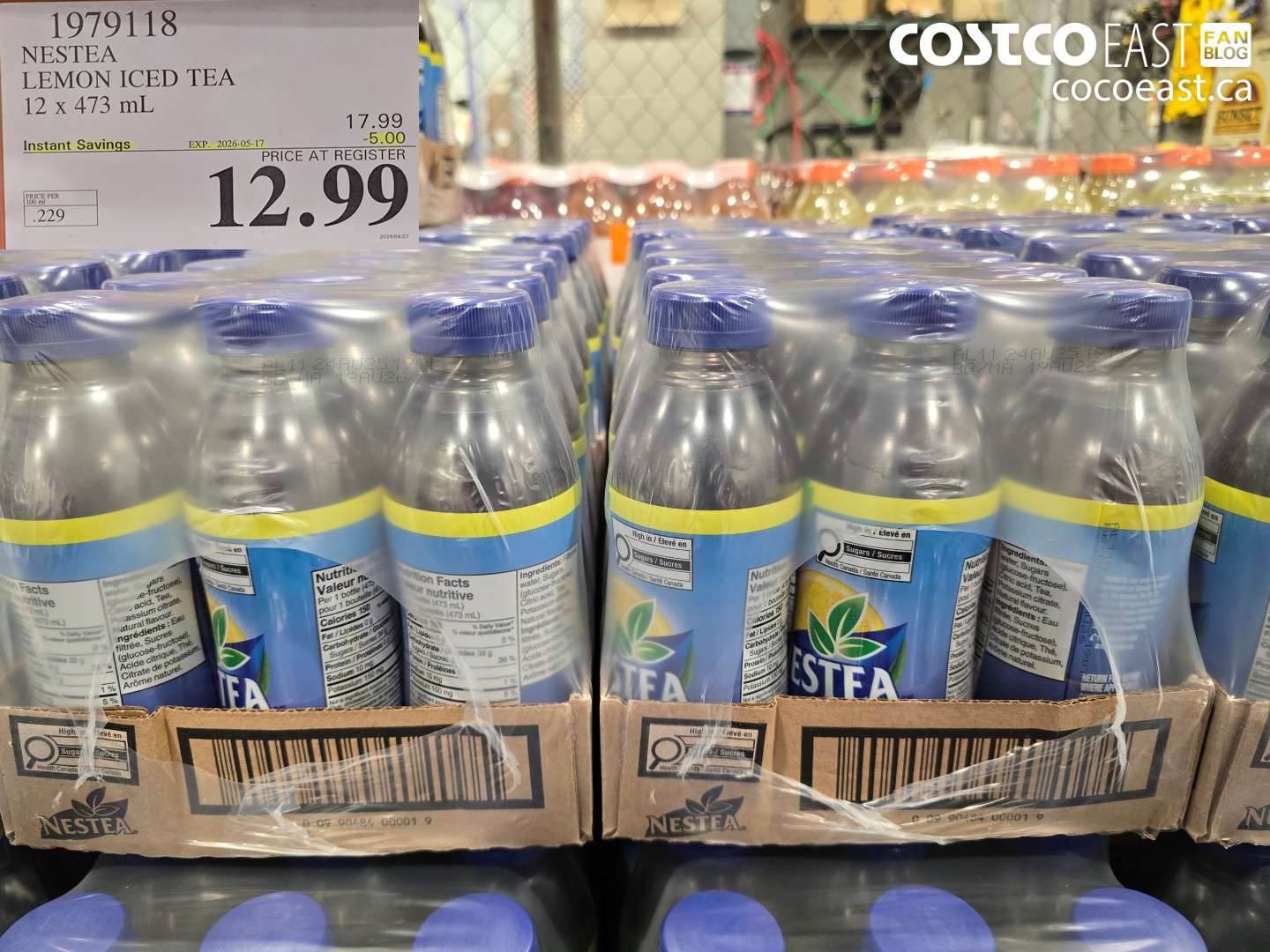 1979118 NESTEA LEMON ICED TEA 12 X 473 ML ($5.00 INSTANT SAVINGS EXPIRES ON 2026-05-17) $12.99