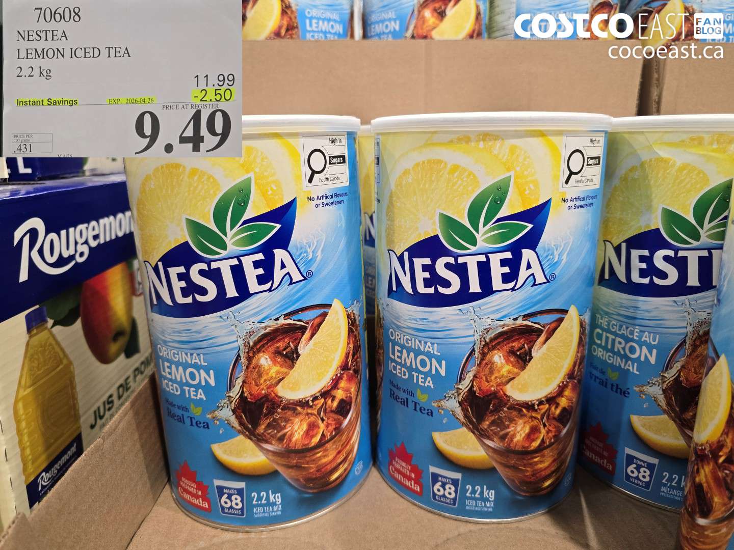 70608 NESTEA LEMON ICED TEA 2.2 KG ($2.50 INSTANT SAVINGS EXPIRES ON 2026-04-26) $9.49
