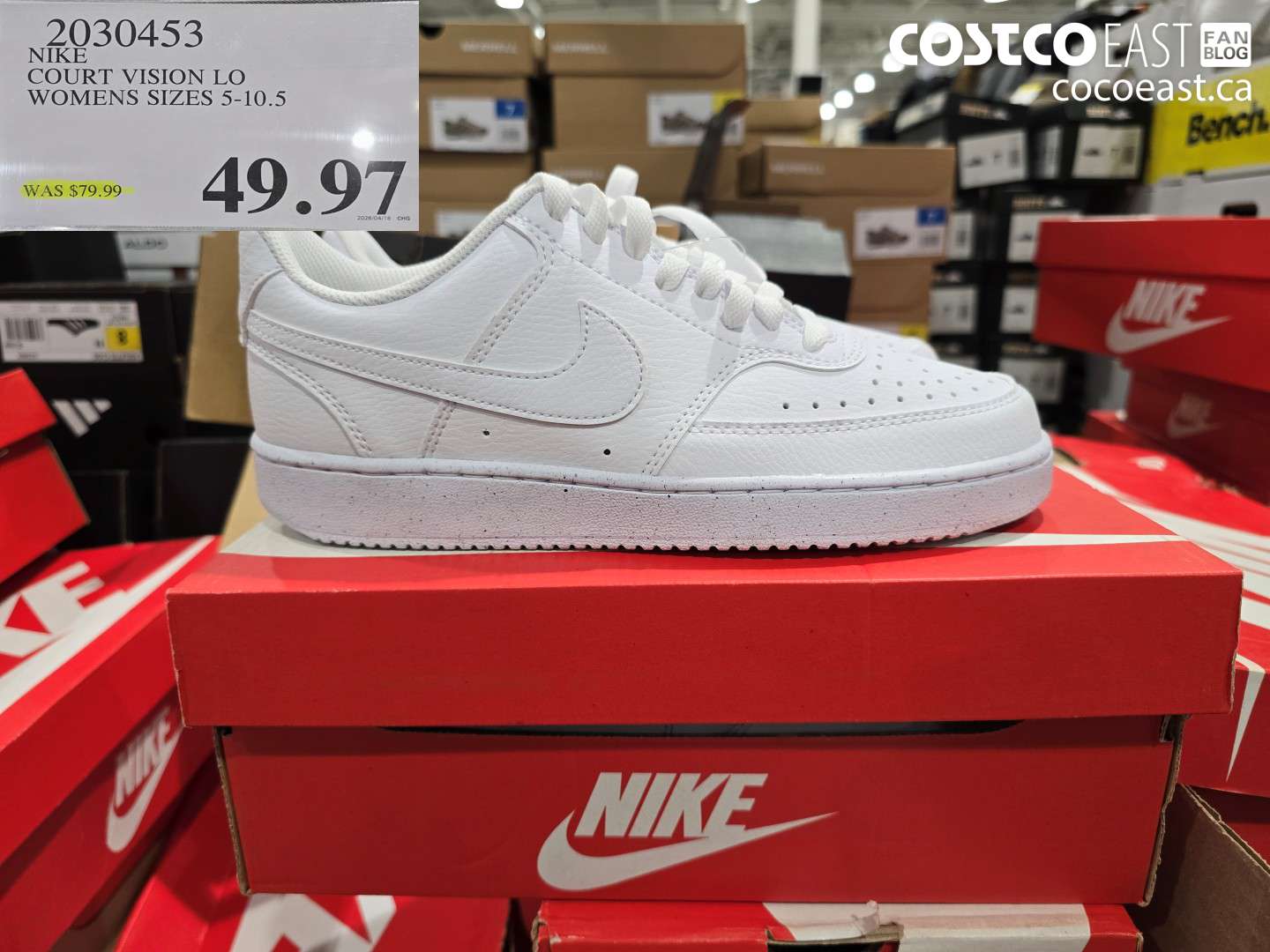 2030453 NIKE COURT VISION LO WOMENS SIZES 5-10.5 $49.97