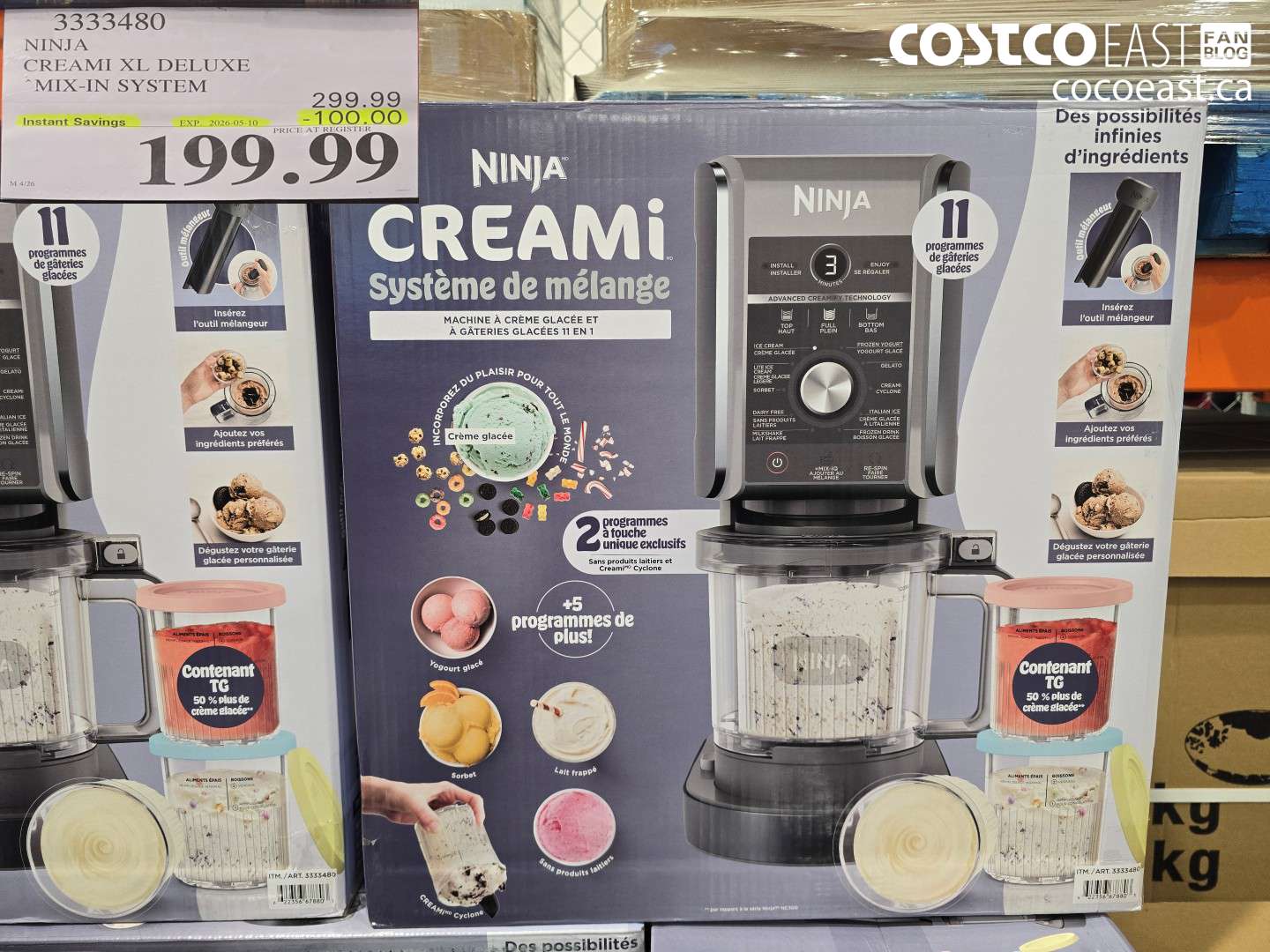 3333480 NINJA CREAMI XL DELUXE MIX-IN SYSTEM ($100.00 INSTANT SAVINGS EXPIRES ON 2026-05-10) $199.99