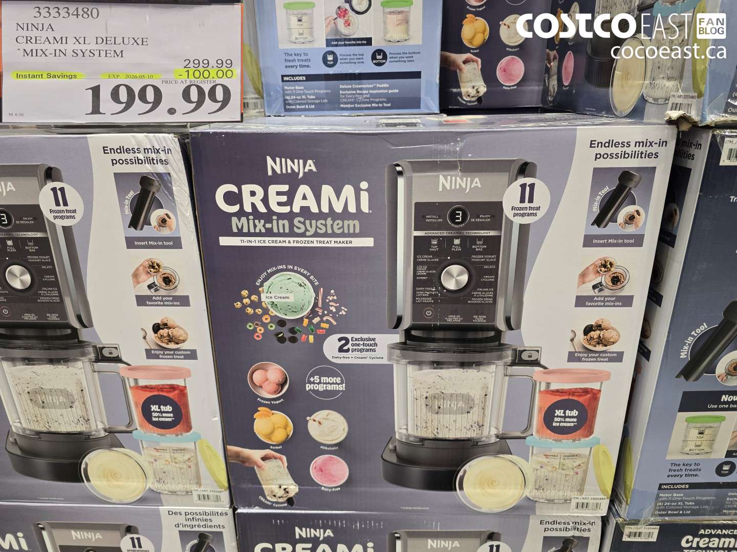 3333480 NINJA CREAMI XL DELUXE MIX-IN SYSTEM ($100.00 INSTANT SAVINGS EXPIRES ON 2026-05-10) $199.99