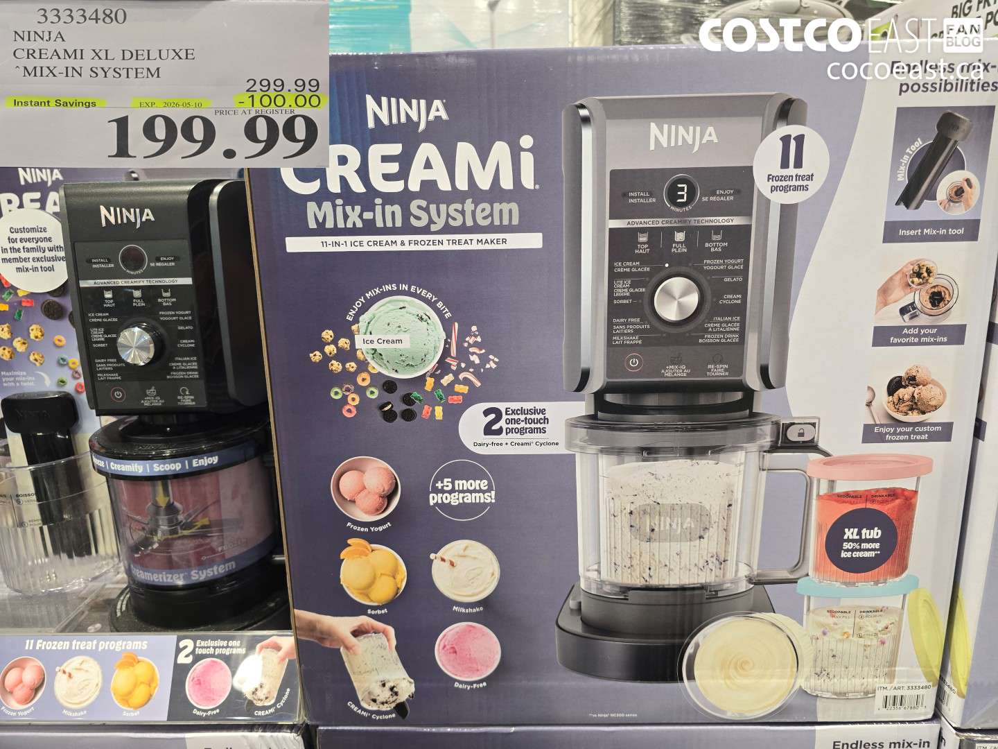 3333480 NINJA CREAMI XL DELUXE MIX-IN SYSTEM ($100.00 INSTANT SAVINGS EXPIRES ON 2026-05-10) $199.99