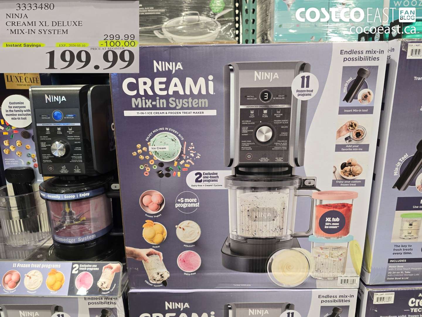 3333480 NINJA CREAMI XL DELUXE MIX-IN SYSTEM ($100.00 INSTANT SAVINGS EXPIRES ON 2026-05-10) $199.99