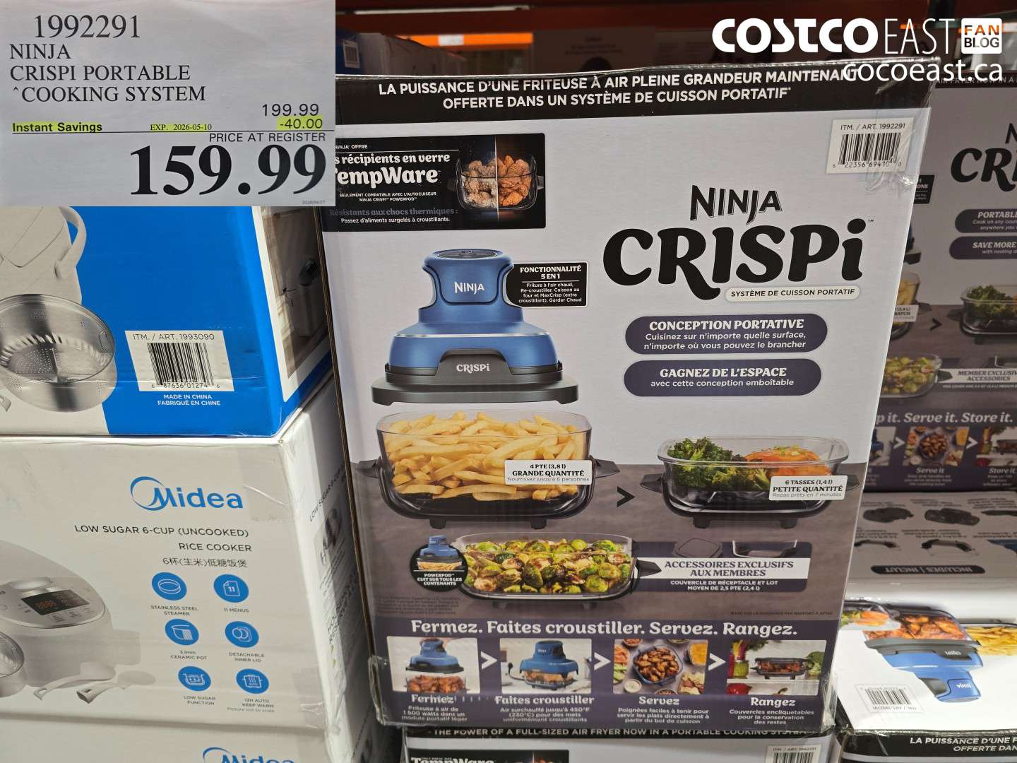 1992291 NINJA CRISP PORTABLE COOKING SYSTEM ($40.00 INSTANT SAVINGS EXPIRES ON 2026-05-10) $159.99