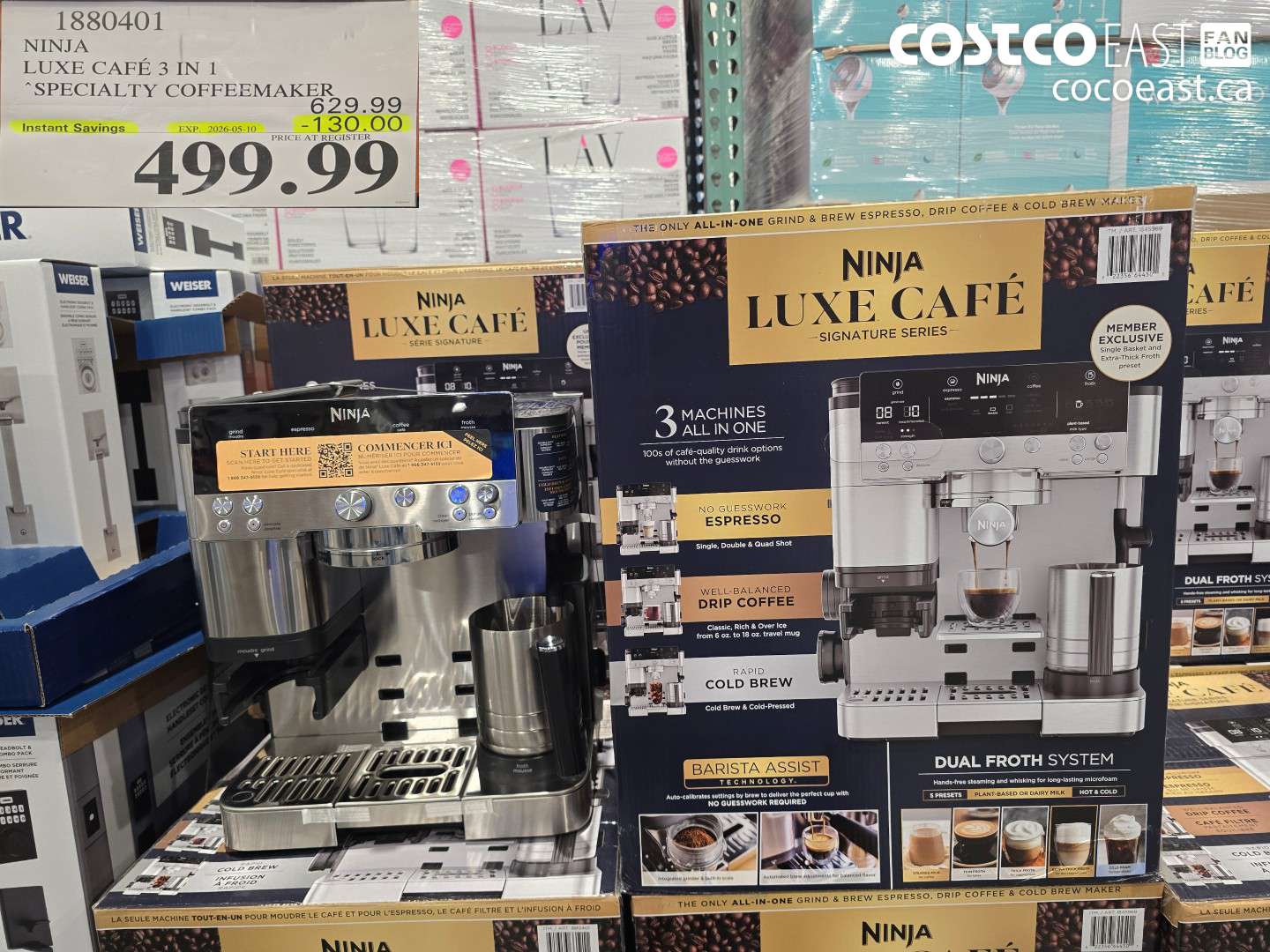 1880401 NINJA LUXE CAFE 3 IN 1 SPECIALTY COFFEEMAKER ($130.00 INSTANT SAVINGS EXPIRES ON 2026-05-10) $499.99