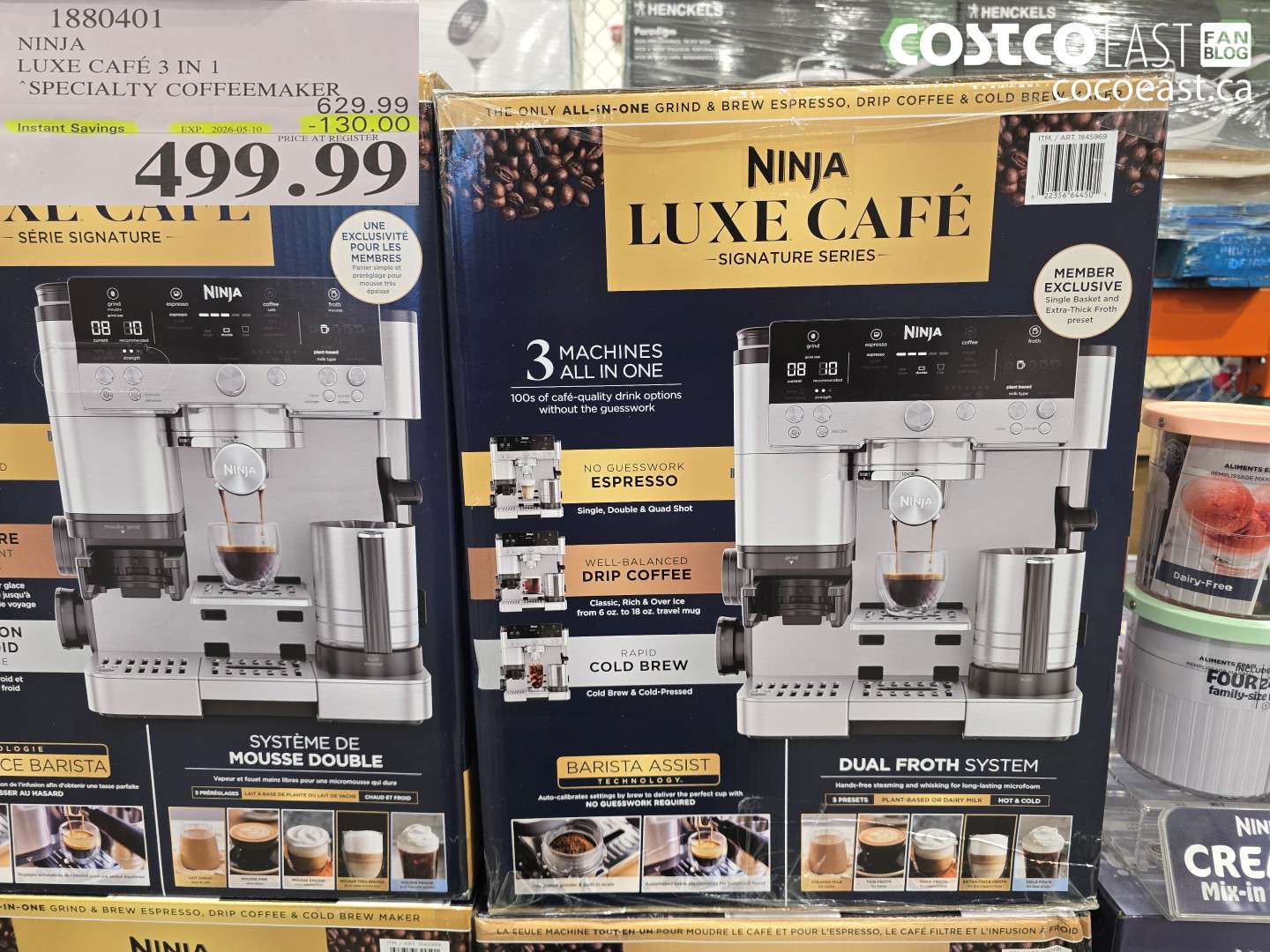 1880401 NINJA LUXE CAFE 3 IN 1 SPECIALTY COFFEEMAKER ($130.00 INSTANT SAVINGS EXPIRES ON 2026-05-10) $499.99