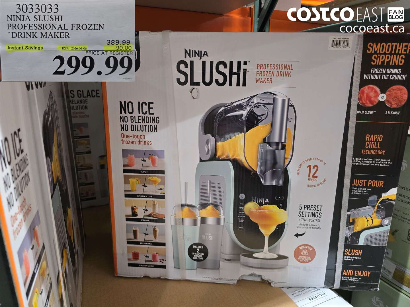 3033033 NINJA SLUSHI PROFESSIONAL FROZEN DRINK MAKER ($90.00 INSTANT SAVINGS EXPIRES ON 2026-04-06) $299.99