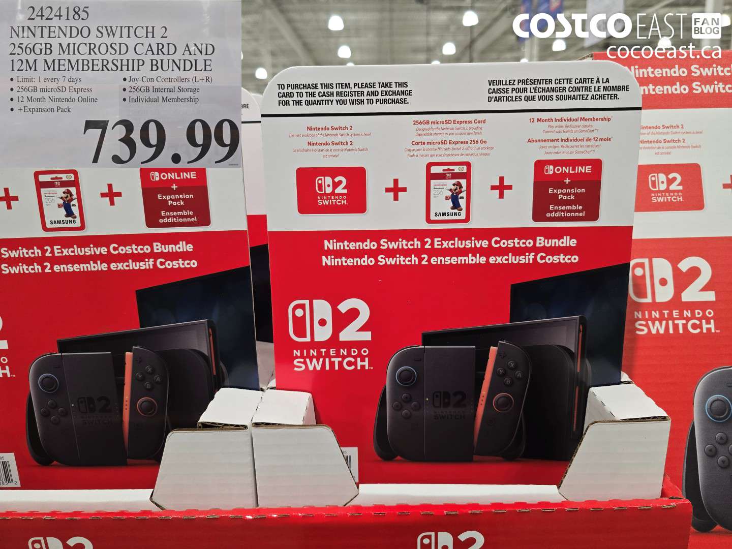 2424185 NINTENDO SWITCH 2 256GB MICROSD CARD AND 12M MEMBERSHIP BUNDLE $739.99