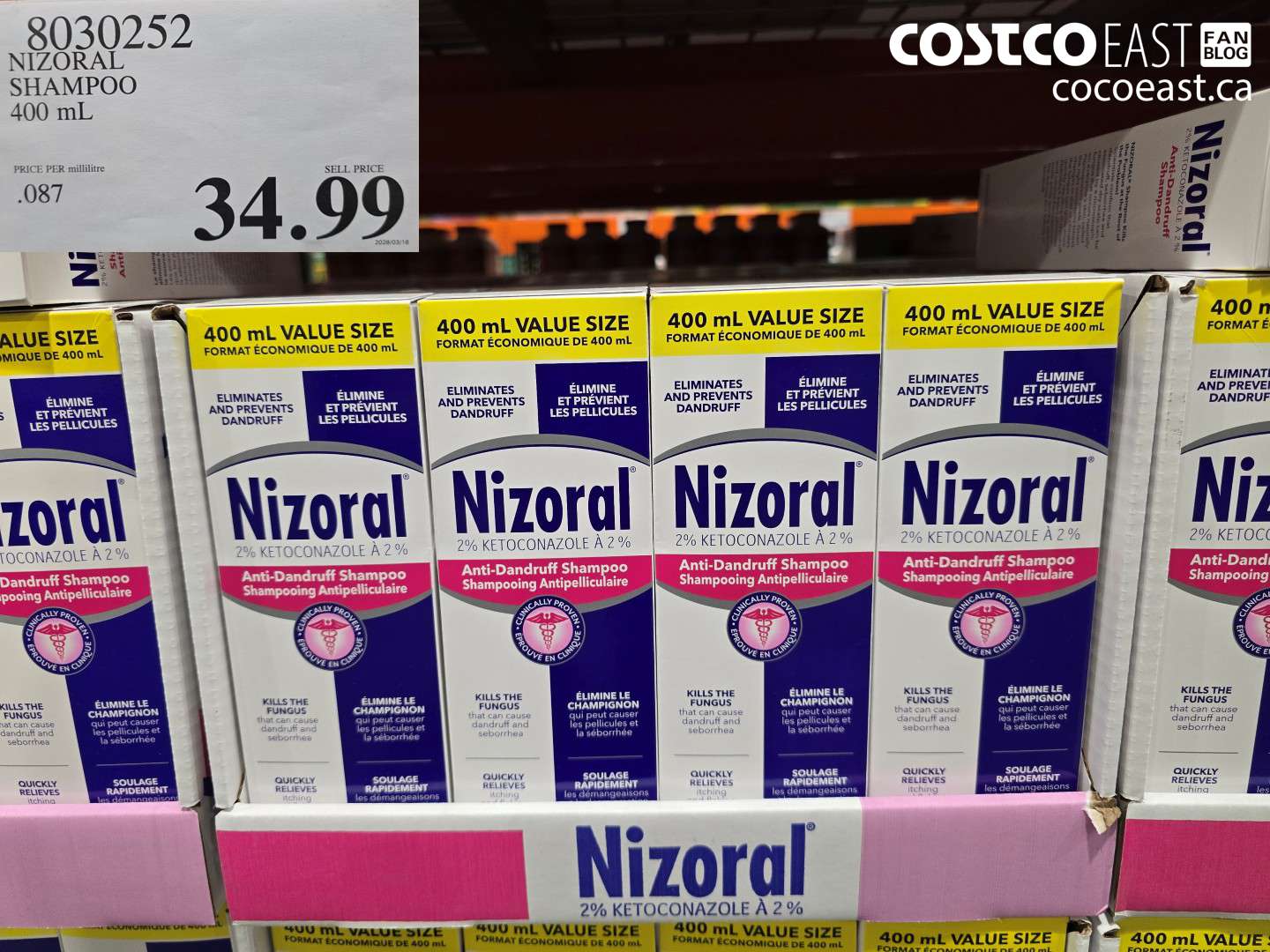 8030252 NIZORAL SHAMPOO 400 ML $34.99